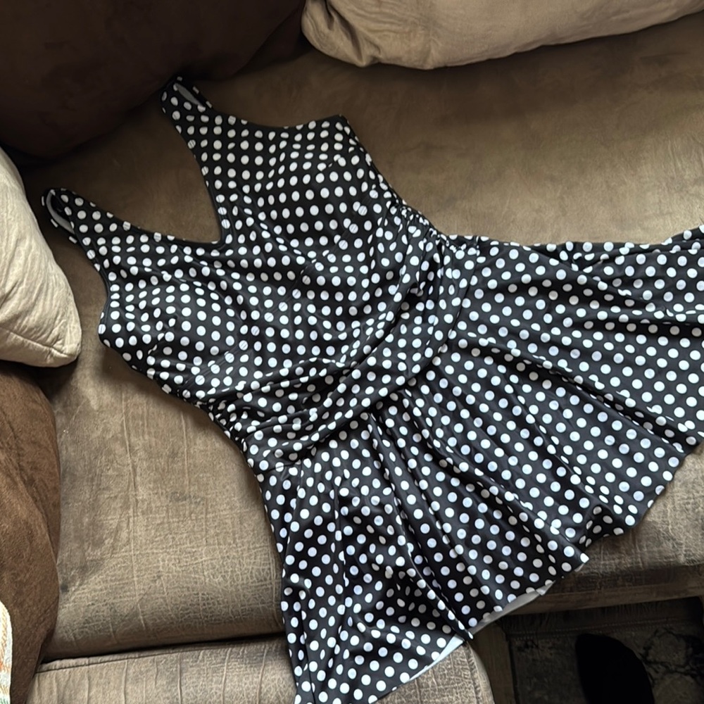 NWOT Black and White Polka Dot Swimsuit